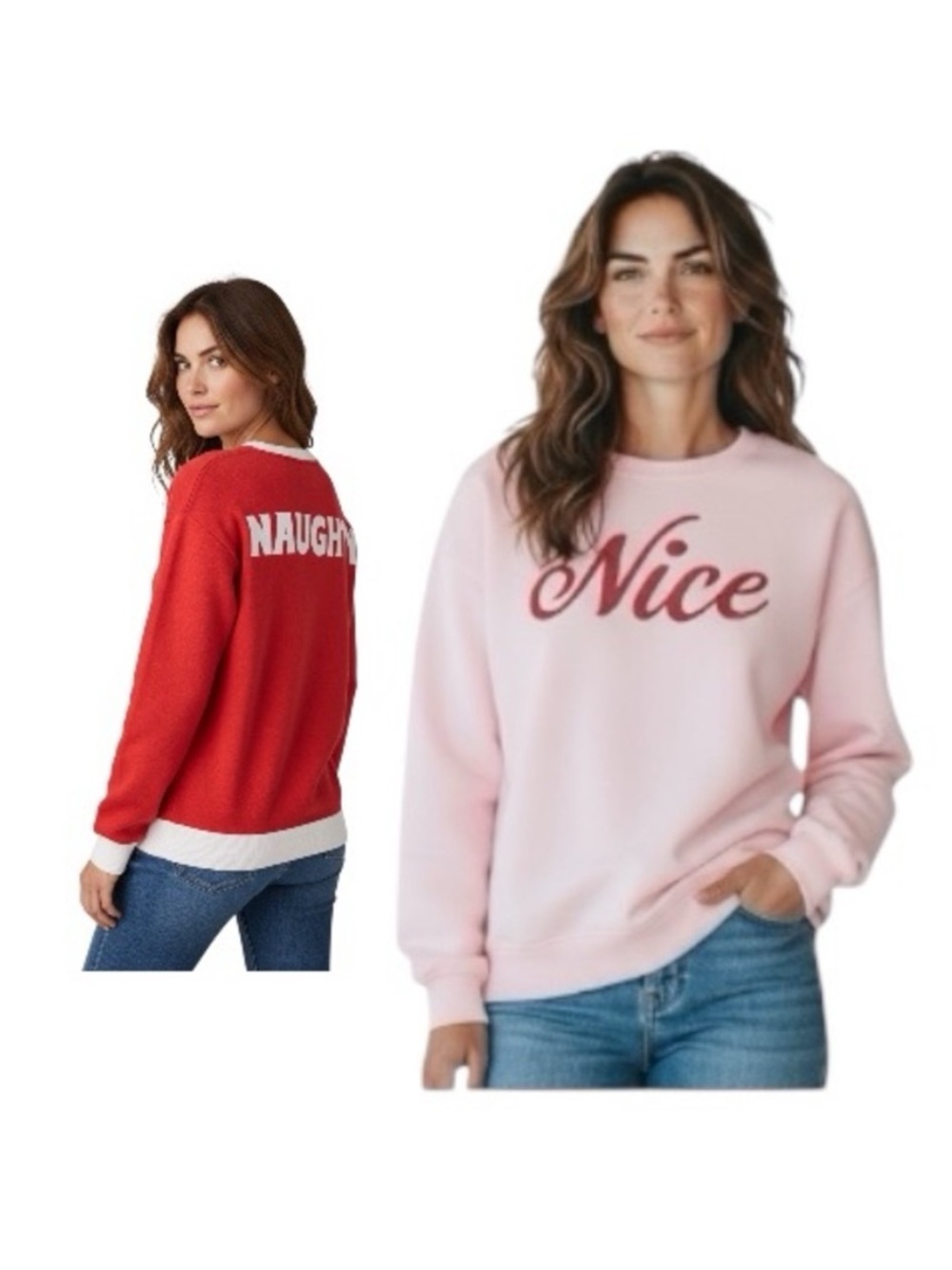 Wound Up Nice And Naughty Red and Pink Sweatshirts